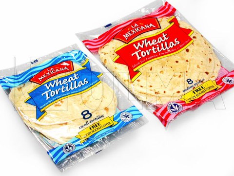 Emballage de tortillas mexicaines sous atmosphère modifiée.