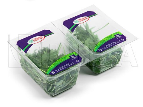 Emballage de roquette en barquette operculée sous atmosphère modifiée (MAP)