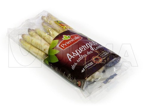 Asperges fraîches conditionnées en flow-pack (hffs)