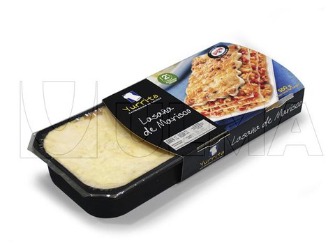 Conditionnement de lasagnes préparées en barquette operculée rigide