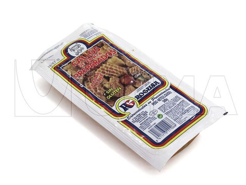 Emballage de plats préparés sous vide en thermoformage avec film souple.