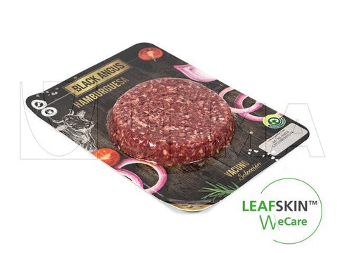 Emballage de steaks en barquette LeafSkin(TM) : une solution durable