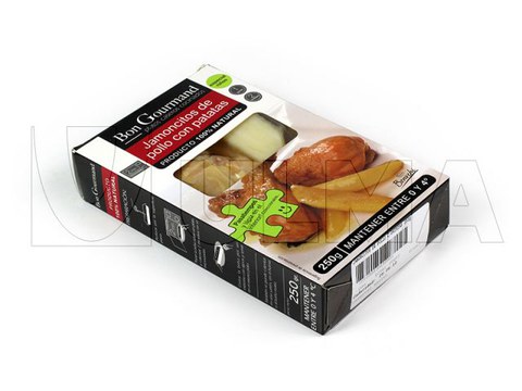 Conditionnement de jambon de poulet en thermoformage sous vide